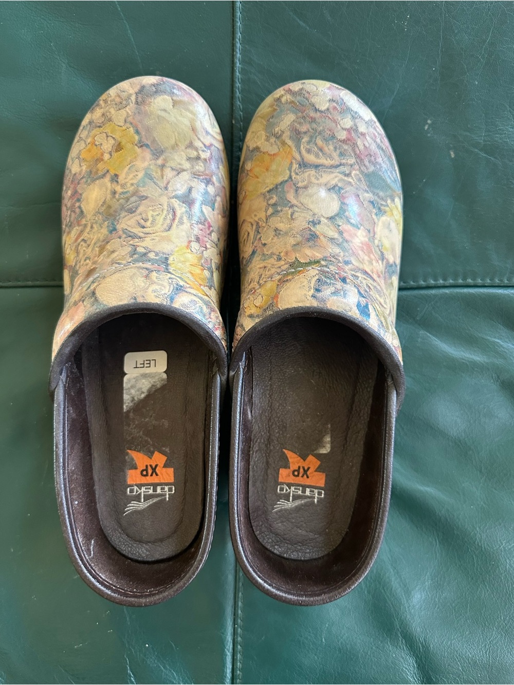 Dansko Women’s Floral Pattern Slip-On Clogs in Yellow, Blue, Pink. New. Size 41